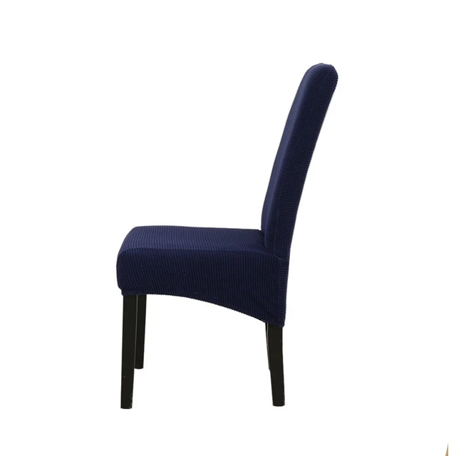 08-Navy Blue Флисовая ткань XL Размер Длинная спинка плед чехлы на стулья для ресторана отеля вечерние банкеты - Цвет: 08-Navy Blue
