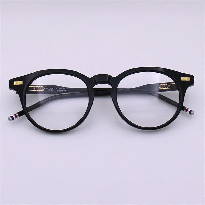 

Thom Brand Retro Round Optical Prescription Glasses Frame for Men Gafas Women Myopia Oculos Acetate Spectacles TB404C Eyeglasses