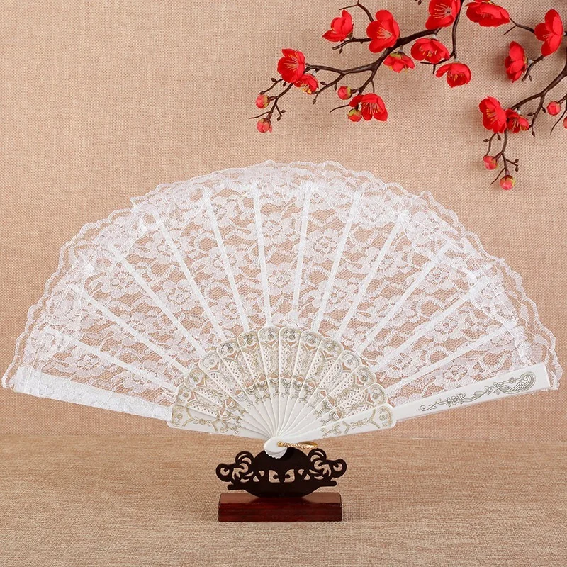 

12 Pack Fashion Women Folding Fan Retro Style Anime Summer Lace Photography Photo Props Clothing Cosplay Wedding Birthday