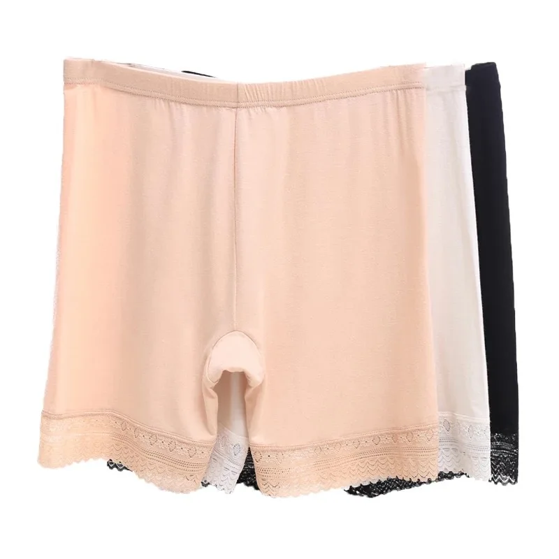 Женские мягкие хлопковые бесшовные шорты большого размера летние под юбку
