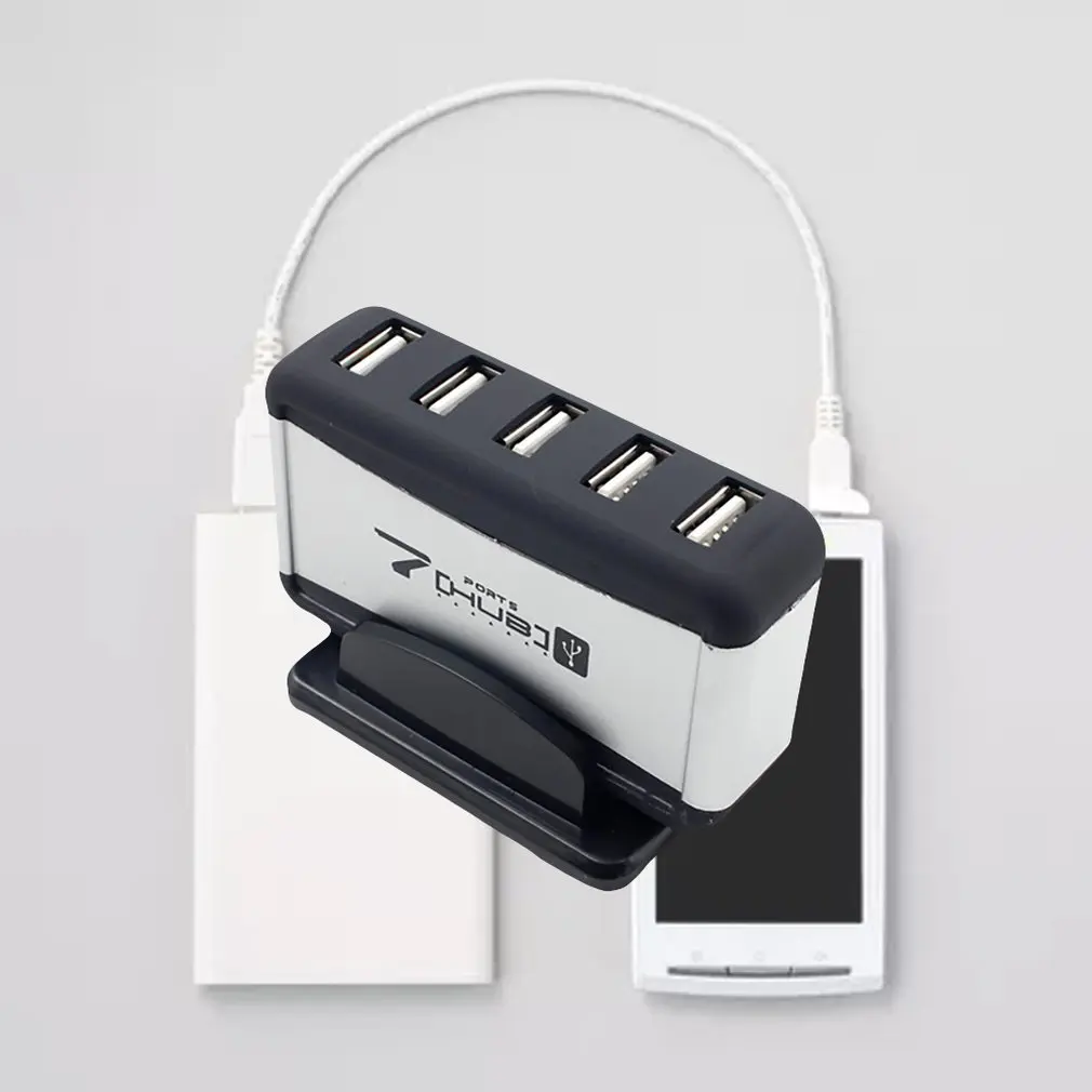 Вертикальные 7 портов концентратор дистрибьютор USB с базой питания внешний