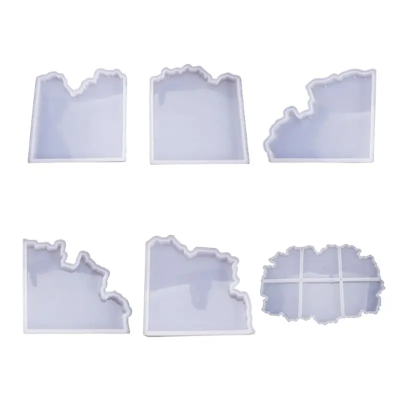 

Crystal Epoxy Resin Mold Irregular Coaster Casting Silicone DIY Craft Mould Tool