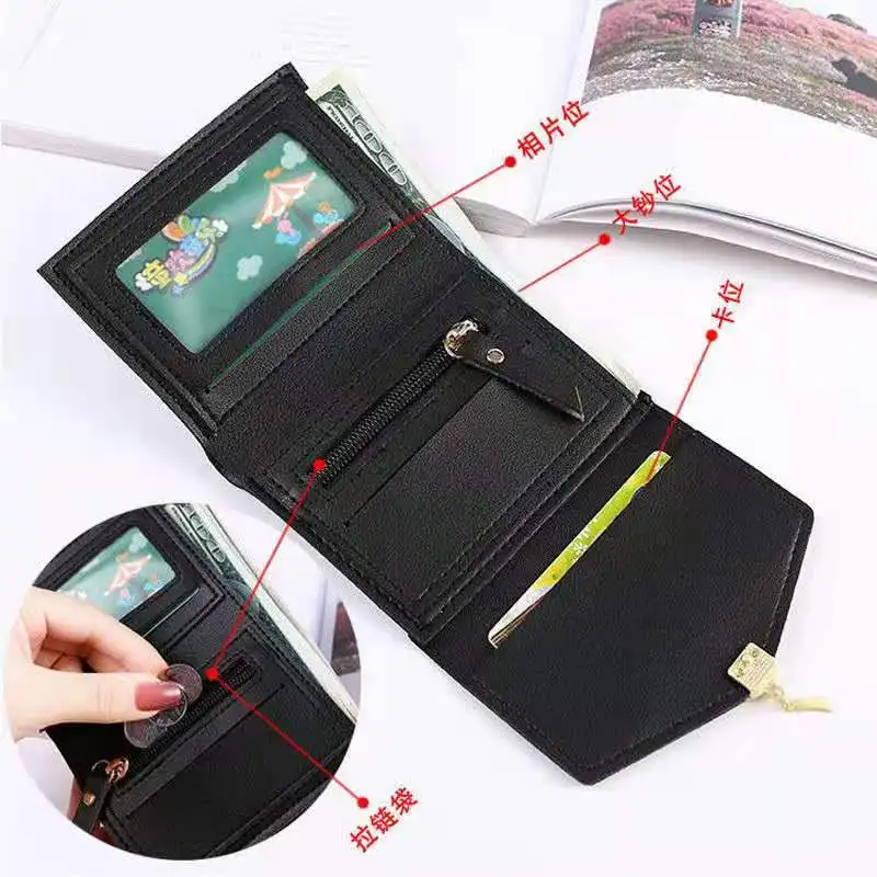 Женский кошелек корейский короткий студенческий новый модный мини маленький