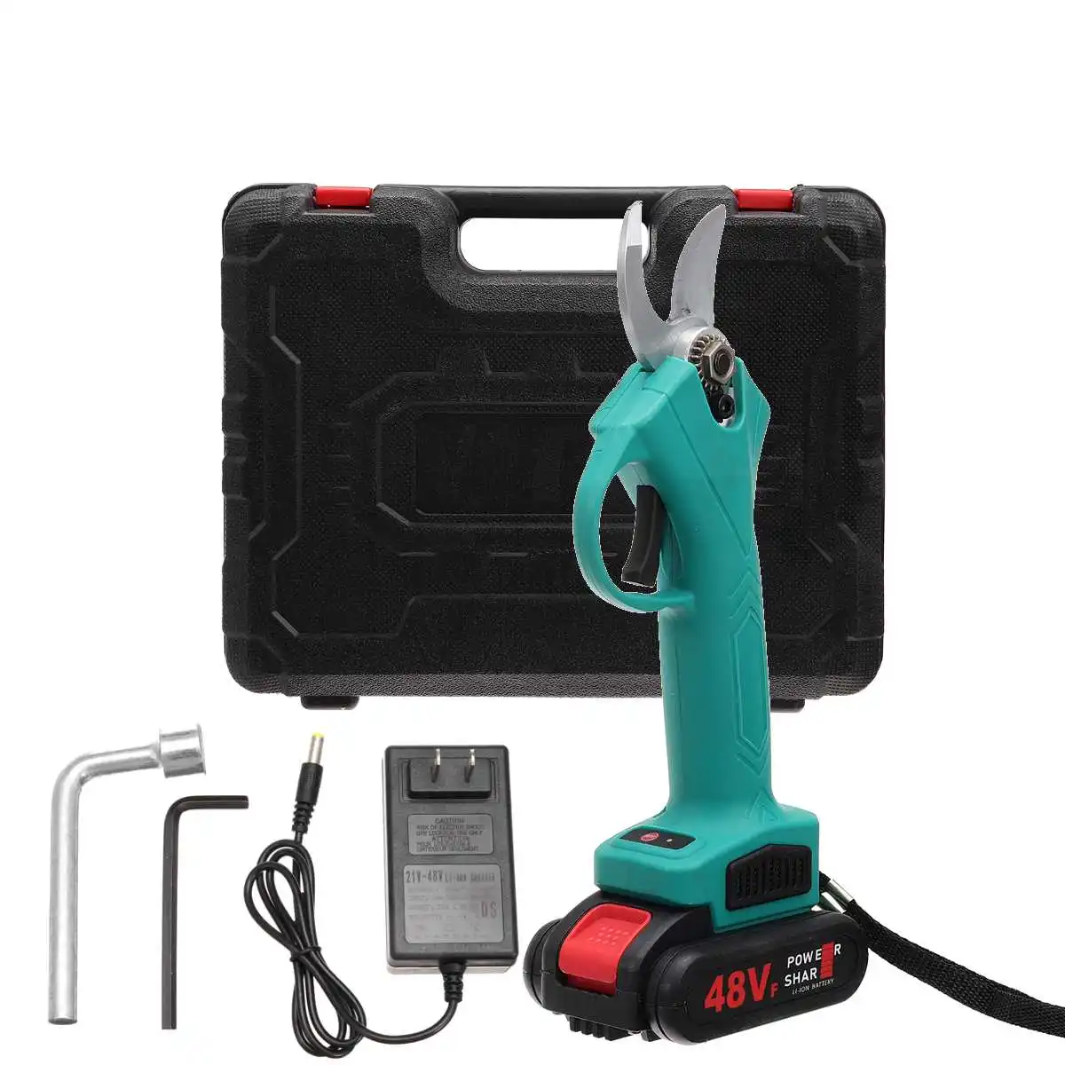 

Electric Pruning Scissors Pruning Shears 48V Rechargeable Garden Pruner Secateur Branch Cutter Cutting Tool +1x Battery