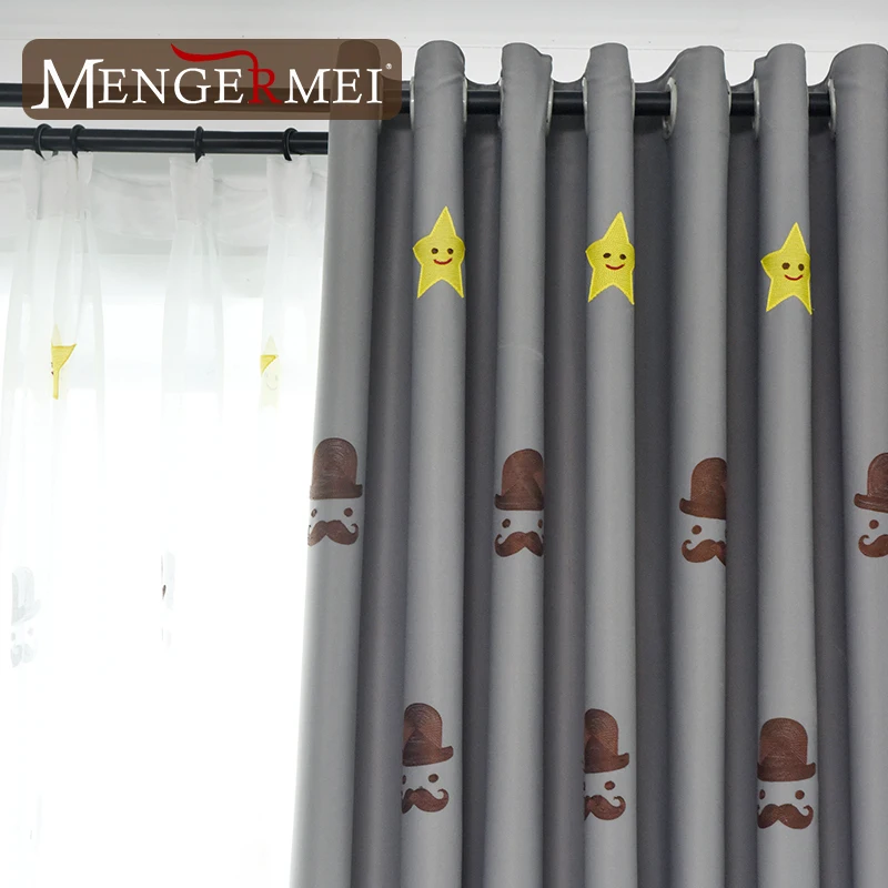 MENGERMEI звезда вышитые занавески s для детской комнаты гостиная столовая спальня