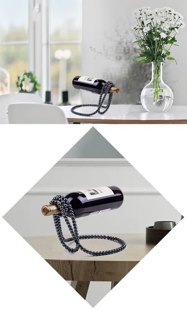 Creative Pearl Necklace Wine Bottle Holder 3