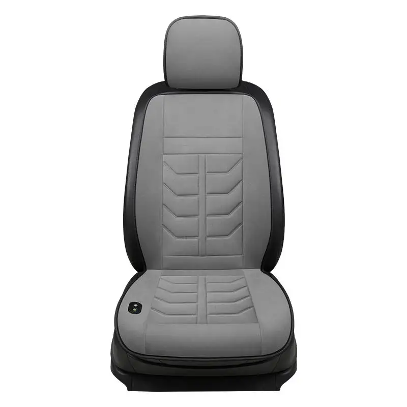 Gray 1 Pcs Автомобильная нагревательная Подушка зимняя автомобильная универсальная подушка для сиденья теплая и удобная автомобильная электрическая короткая плюшевая подушка с подогревом на сиденье - Название цвета: Gray 1 Pcs