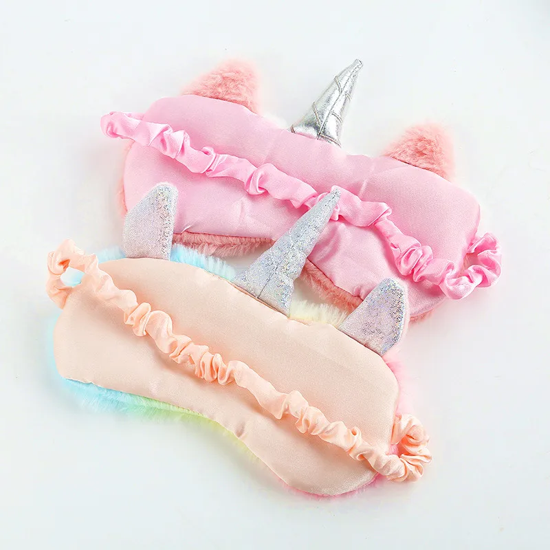 2021 Рождественская маска для глаз в виде единорога мультяшная сна плюшевая