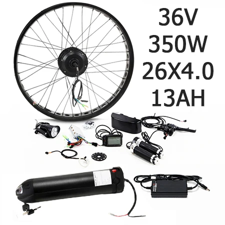 36V350W-1-13AH Байк, способный преодолевать Броды для электрического велосипеда мотор для центрального движения колеса 36V 350 Вт 2" 4,0 Электрический велосипед 10/13AH конверсионный набор для электровелосипеда Горный Дорожный велосипед - Цвет: 36V350W-1-13AH