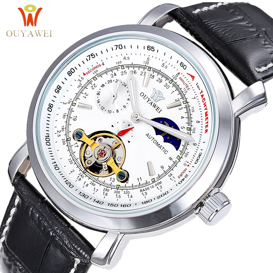 Высококачественные автоматические механические часы мужские из натуральной