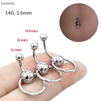 leosoxs 1pcs belly button nail stainless steel body piercing jewelry hot selling in europe and america