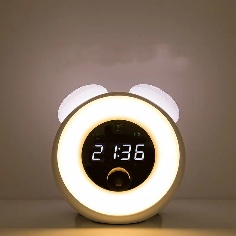 Светодиодная зеркальная лампа с будильником многофункциональный светильник