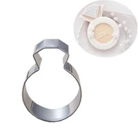 1pc cutter cookie kitchen accessories diamond ring stainless steel party new baking tools lady cookie mold wedding cookie stamp