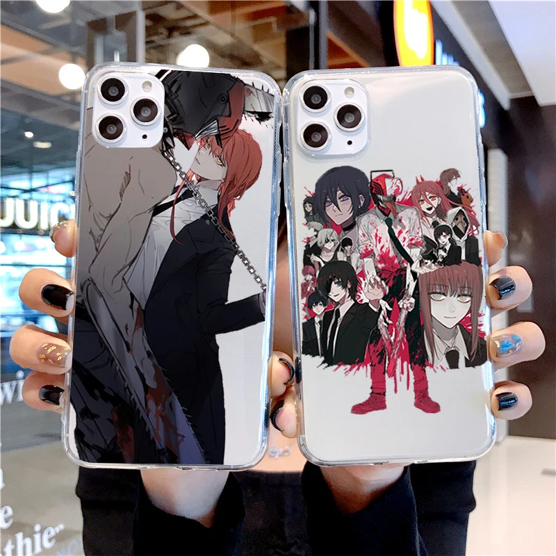 

Cartoon anime chainsaw male mobile phone case for iPhone 12 XS MAX 7 XR 11 Pro SE20 X 8 6 Plus soft TPU protective cover Funda