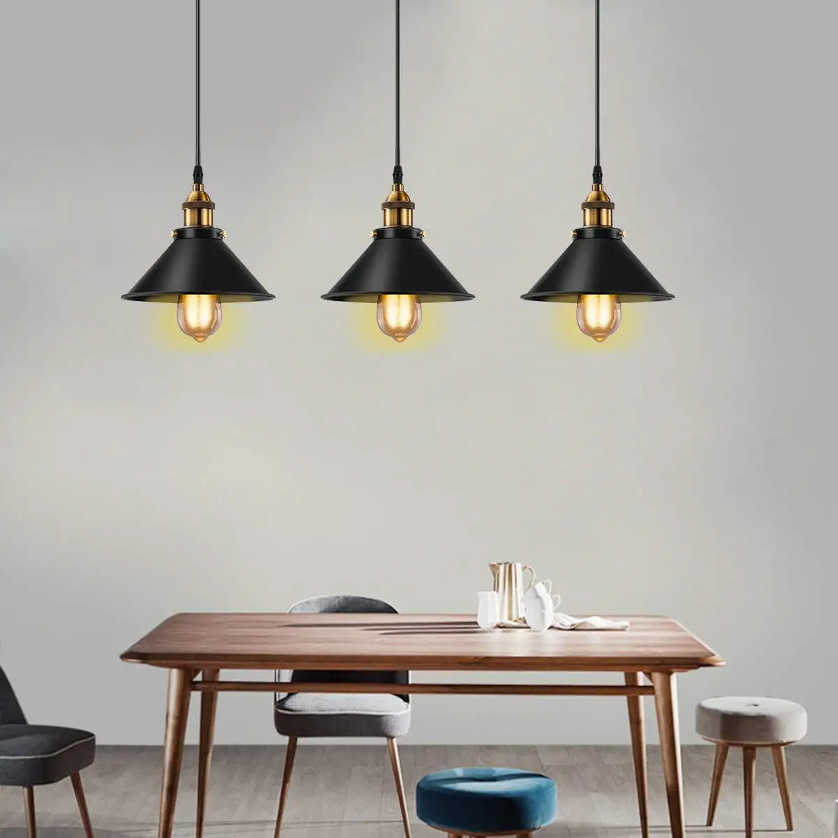 Деревенский индустриальный стиль кованая железная гостиная лестница проход бар