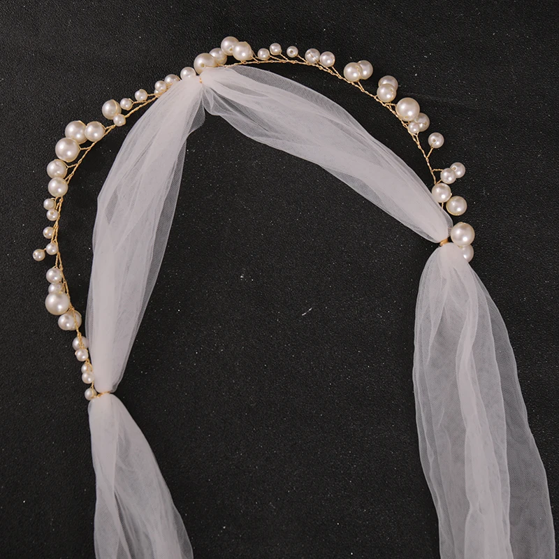 2021 Fashion New Pearl Wedding Dress With Fixed Wedding Accessories Headdress For Bride Accessories For Woman