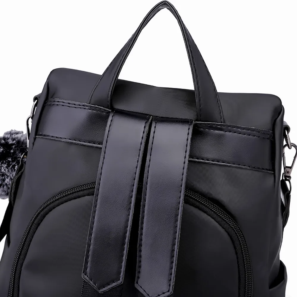 Вместительная дорожная сумка на плечо для женщин украшенный помпоном школьный