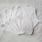 5 шт. супер тонкие 100% хлопковые многоразовые тканевые прокладки, водонепроницаемые женские тканевые прокладки для ежедневного использования, женские гикиены 17,5 см