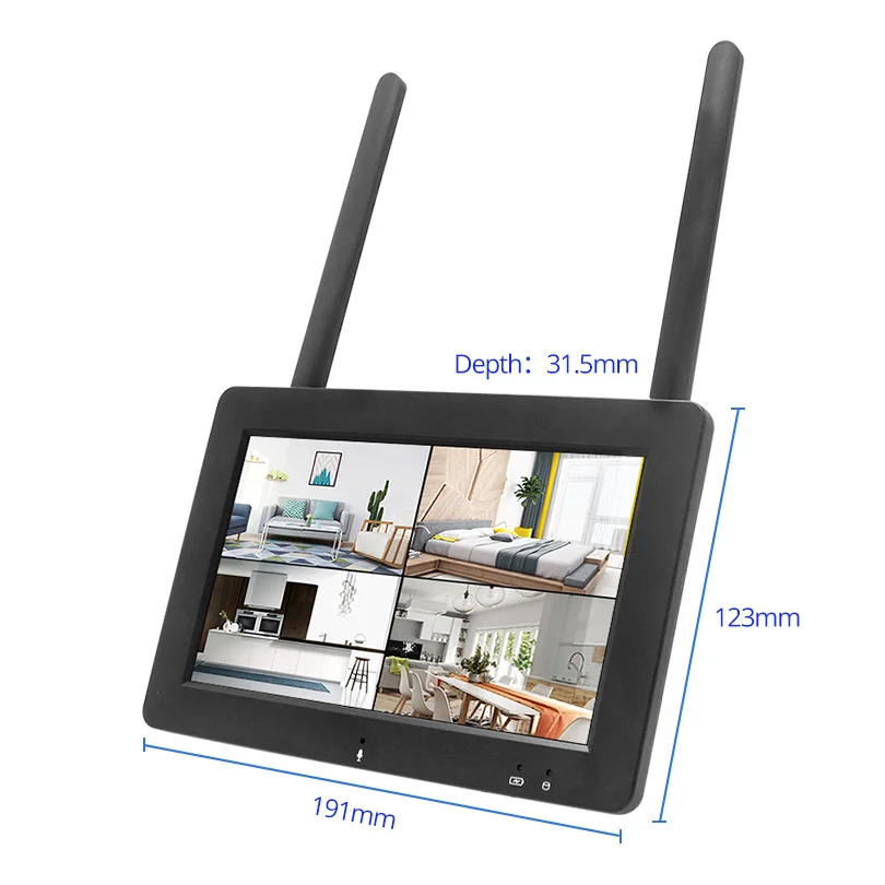 Wheezan Беспроводной безопасности Камера Системы CCTV 1080P Wi-Fi NVR с 7-дюймовым ЖК-дисплей комплект видеонаблюдения Камера s домашний двухстороннее аудио