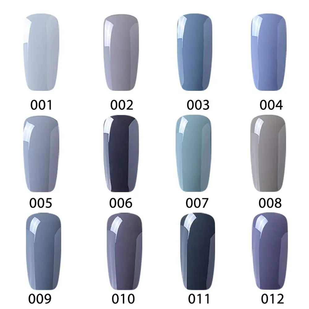 Гель лак для ногтей CLAVUZ серого цвета 8 мл серия + Платиновые УФ лампа дизайна серый