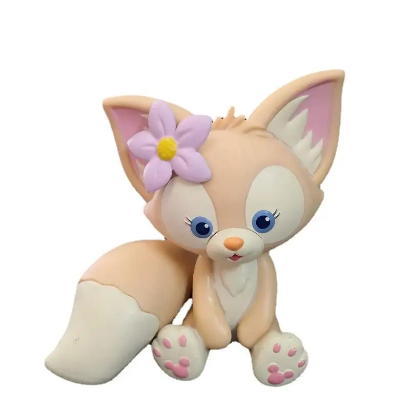 

Фигурка героя мультфильма Disney, милая кукла дуффи из мультфильма «линабол» нового друга, маленькая розовая лисица, игрушка из ПВХ