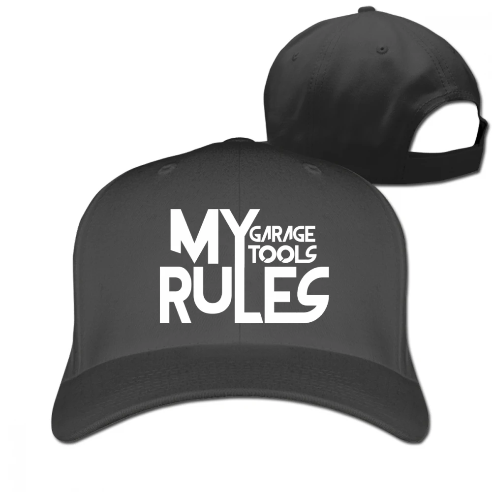Мой гараж мои инструменты правила черные унисекс Мужские Женские Truker кепки