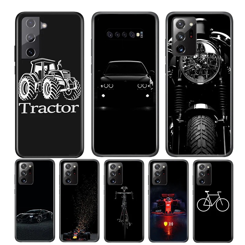 Motorcycle Cars Man For Samsung Galaxy S21 S20 FE Ultra S10 S10E Lite 5G S9 S8 S7 S6 Edge Plus Phone Case