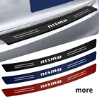 Значок Nismo из углеродного волокна для багажника автомобиля, наклейки для заднего бампера, защитные наклейки для Nissan Sylphy Rogue Pulsar Tiida X-TRAIL