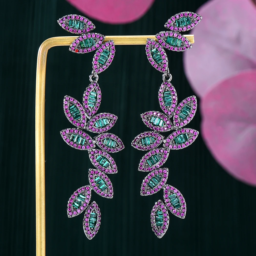 

KellyBola Algeri Luxury Top Quality Pendant Earrings CZ Zircon Bride Fashion Wedding Banquet Celebration Daily Trend Jewelry