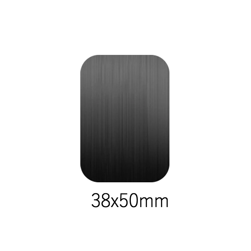 5pcs 38x50mm-black Универсальный магнитный держатель аксессуары Запасные детали для замены металлического пластина магнитный автомобильный держатель для телефона на магните с подставкой для gps MP3 с клейкой лентой 3M - Цвет: 5pcs 38x50mm-black