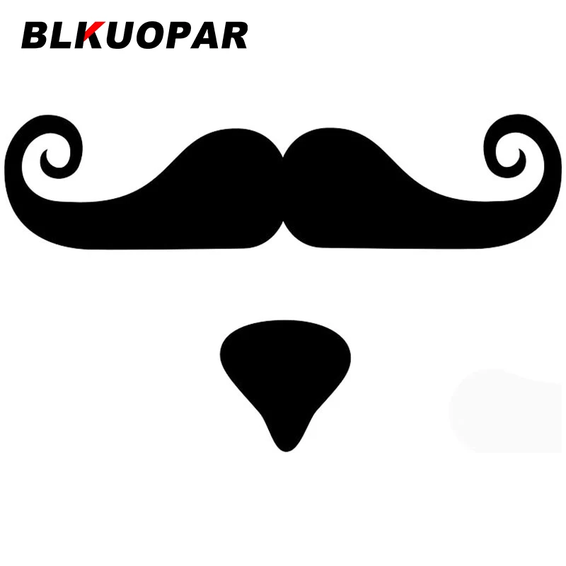 

Автомобильные наклейки с силуэтом усов и усов BLKUOPAR, высечка, водонепроницаемая наклейка, устойчивая к царапинам, шлем, окна, украшение, автомобильные товары