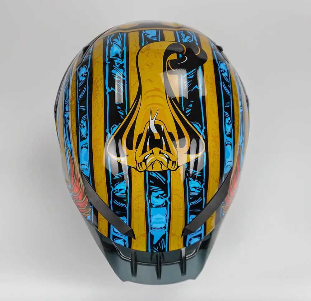 Мотоциклетный шлем на все лицо крутой фараона с большим шлемом для мотокросса