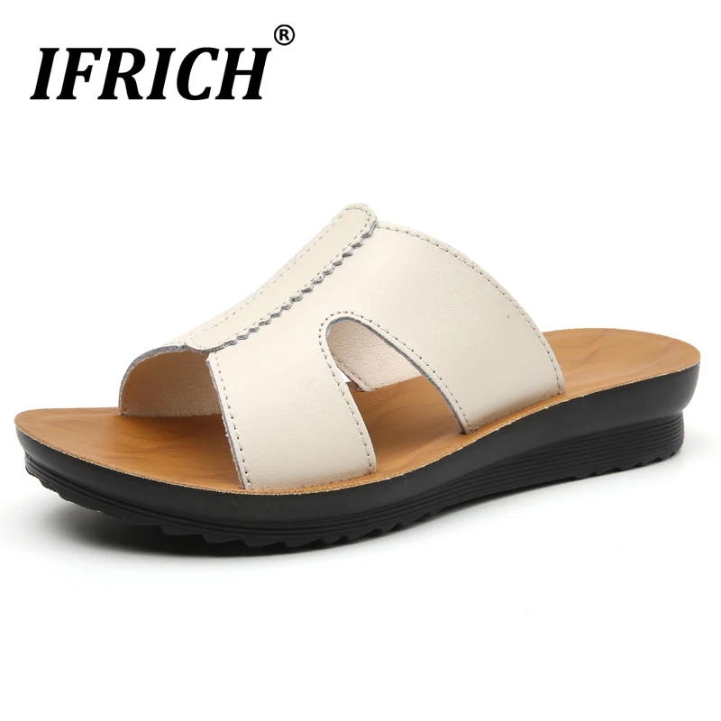 

2021 Summer Women Sandals Pu Leather Outdoor Slippers Woman Designer Beach Shoes for Ladies Thick Bottom Walking Shoes Womens