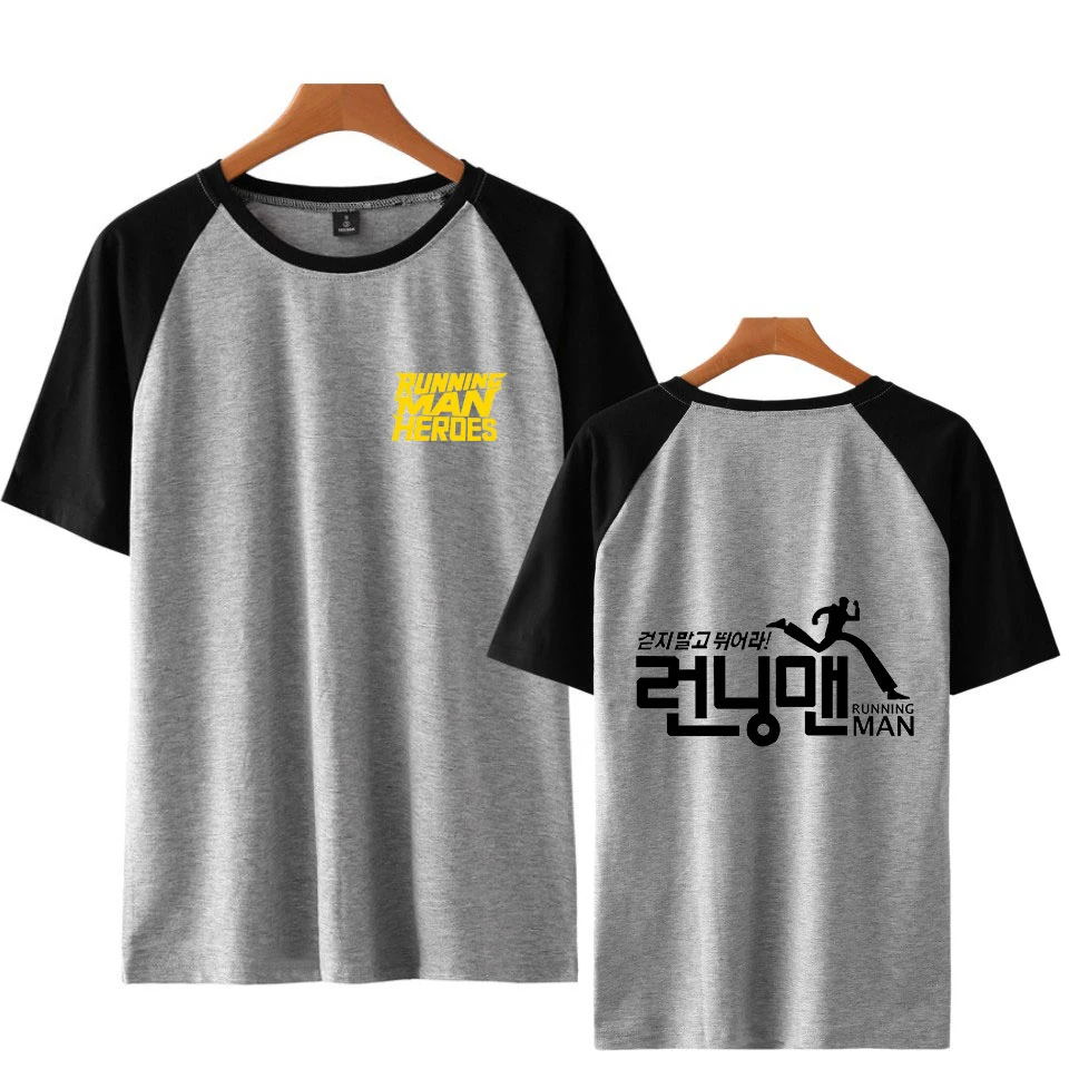 

Running Man Korea Reality TV Show Custom Raglan T-shirts Women/Men Summer Short Sleeve Tshirt Casual Streetwear Clothes