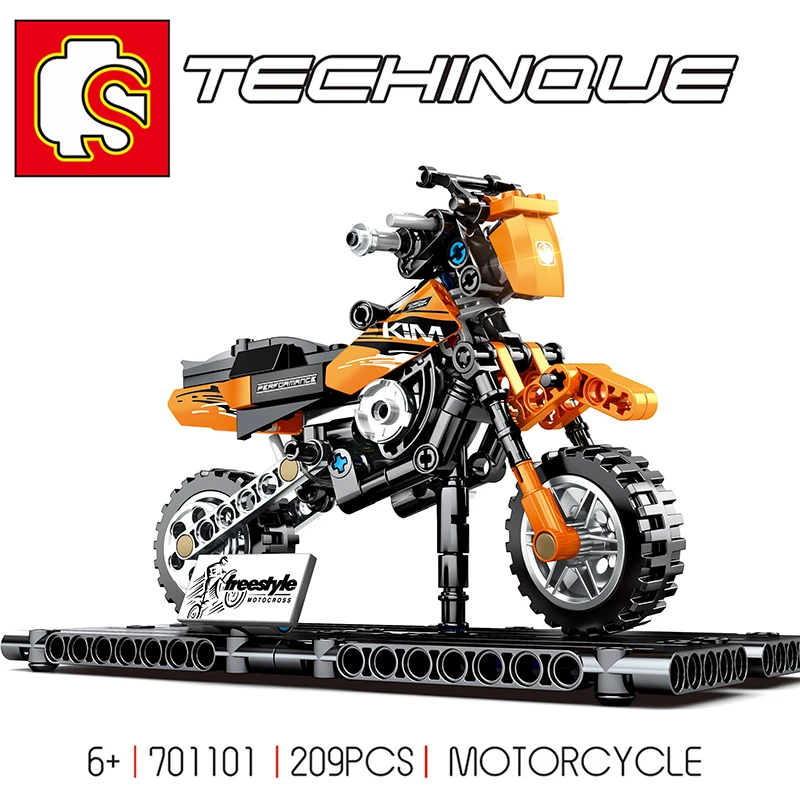 Строительные блоки городской транспорт техника мото крест двигатель гоночный