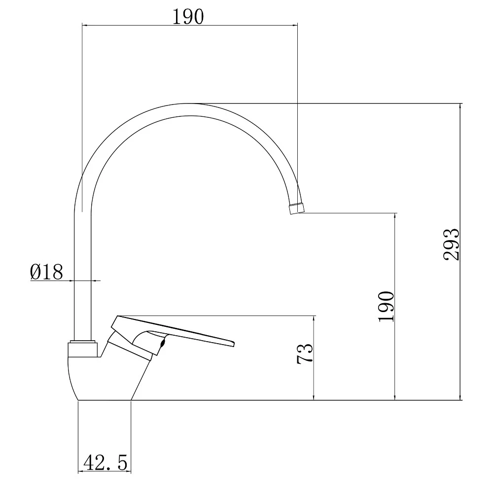 LEDFRE смеситель для кухонной раковины с одной ручкой горячей и холодной воды