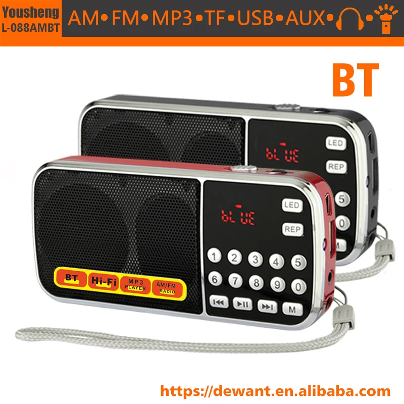 10 шт. L-088AMBT мини портативный карманный Bluetooth AM/FM авто радио сканер MP3 плеер динамик