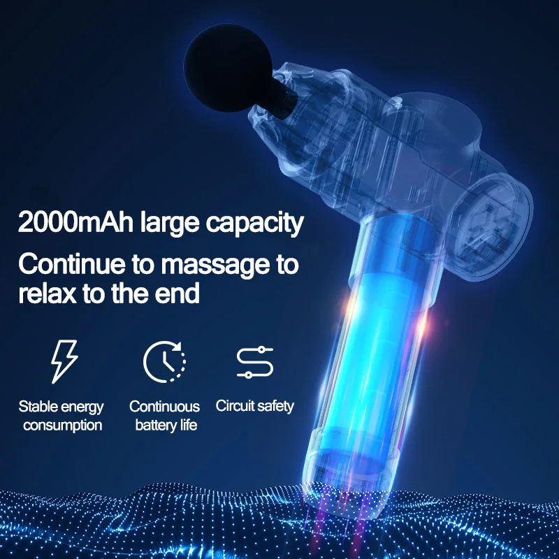 Профессиональный электрический массажный пистолет для глубоких тканей с