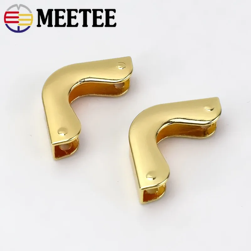 Meetee 5/10 шт. 25*37 мм угловая металлическая стандартная пряжка ручная облицовочная