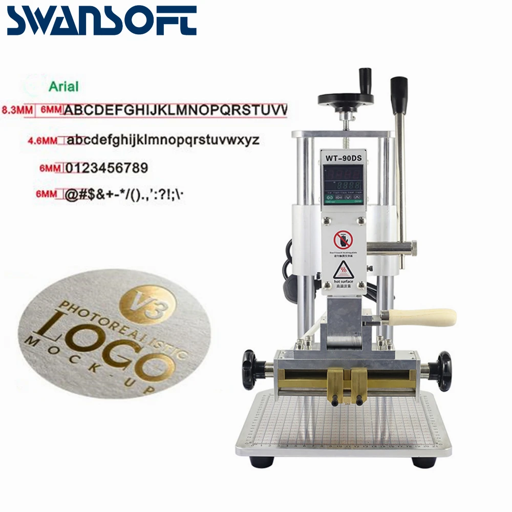 

SWANSOFT EWB Алфавит машина для горячего тиснения фольгой кожа ПВХ карточная бумага Штамповка Латунь Марка железа письмо штамп поставка