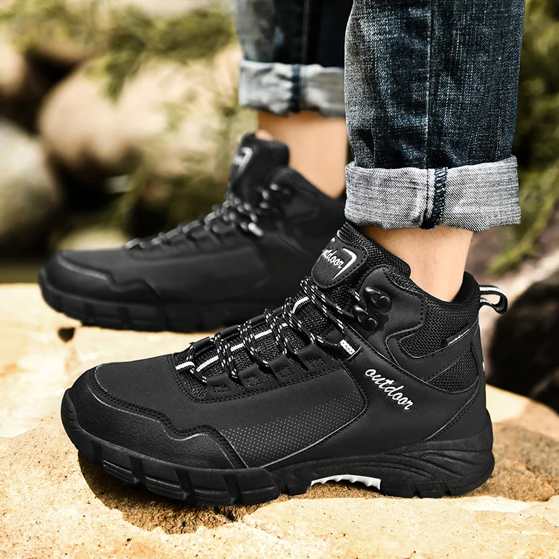 

Winter Zapatos De Seguridad Men's Outdoor Hiking Boots Cotton Fabric Basic Ankle Strap Hombre FreeShipping Shoes Large Size39-48