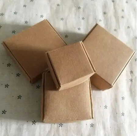 50 шт коричневые крафт-бумажные коробки Свадебные Рождественские подарочные