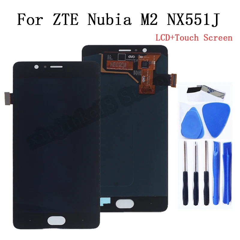 AMOLED дисплей для ZTE Nubia M2 NX551J ЖК-дисплей кодирующий преобразователь сенсорного