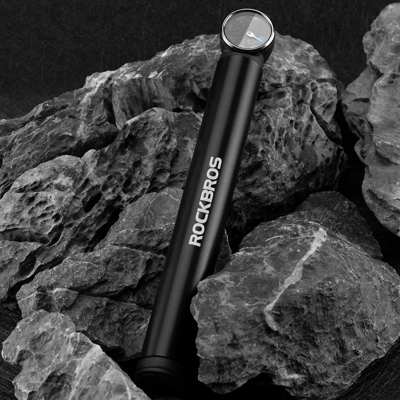 

ROCKBROS Bicycle Pump Electric High Pressure Inflator CNC Aluminum Alloy USB Charging Waterproof Cycling Pump Bike Accessories