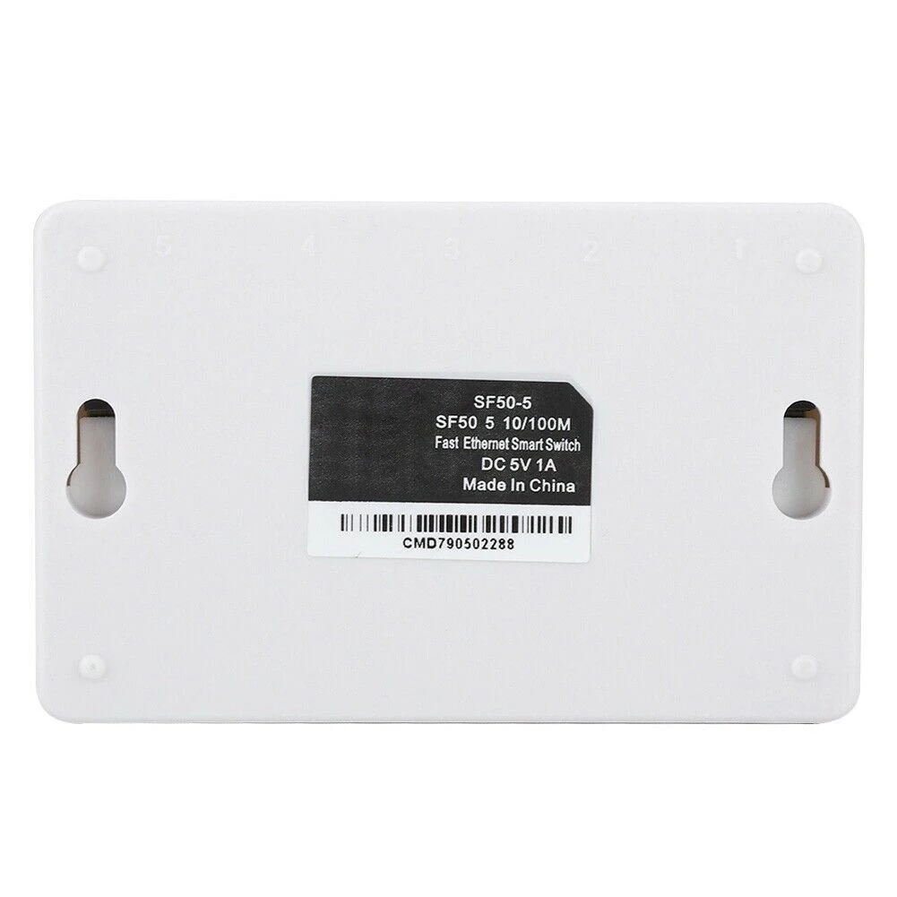 

10/100 Mbps 5 Ports US/EU Plug Fast Ethernet Network Switch Hub Splitter Adapter LAN Hub Network Switch LAN Hub