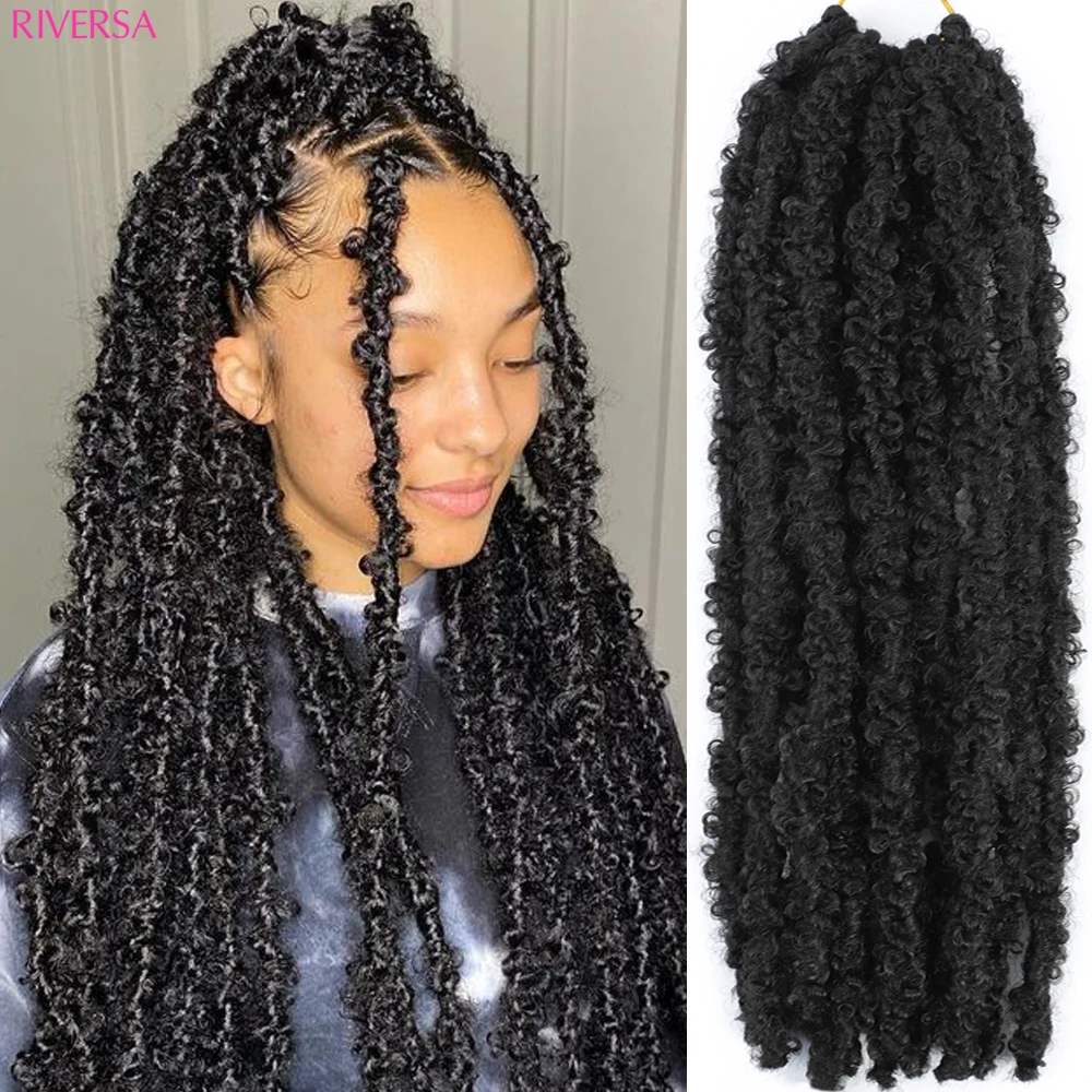 

12 14 18 inches New Styles Crochet Hair Butterfly Locs Crochet Hair For Women Dreadlocks Hair Extensions Soft Faux Braids Hair