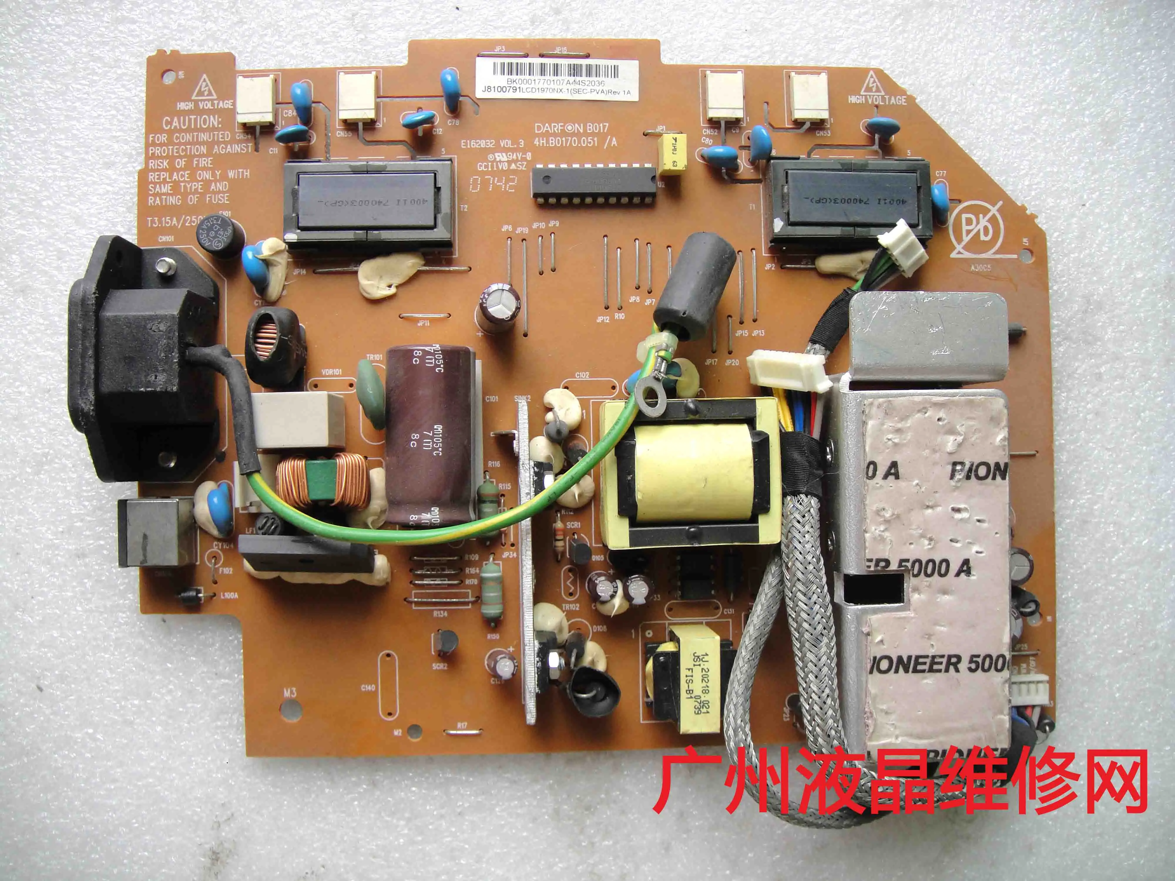 

DARFON B017 4H.B0170.051/A J8100791 LCD1970NX-1 E162032
