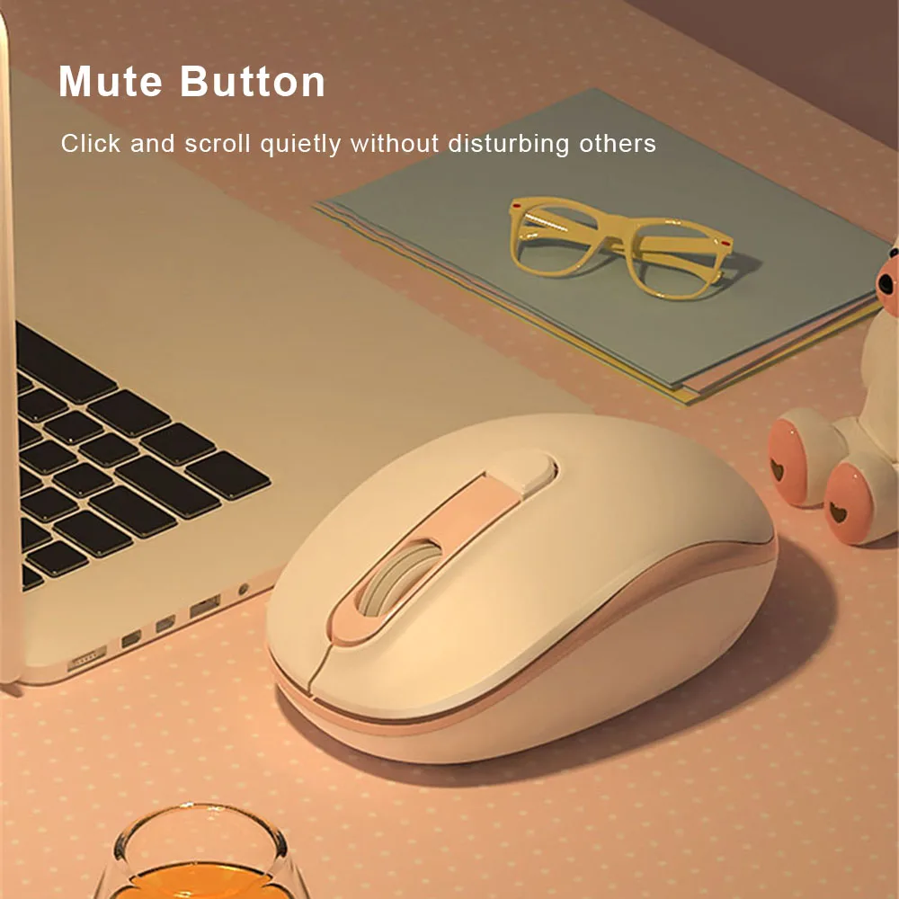 

2.4Ghz Wireless Mouse Cute Lady 10m Distance 1600dpi PC Gaming Mice Office Mute Button Mouse Gamer For Macbook Xiaomi HP