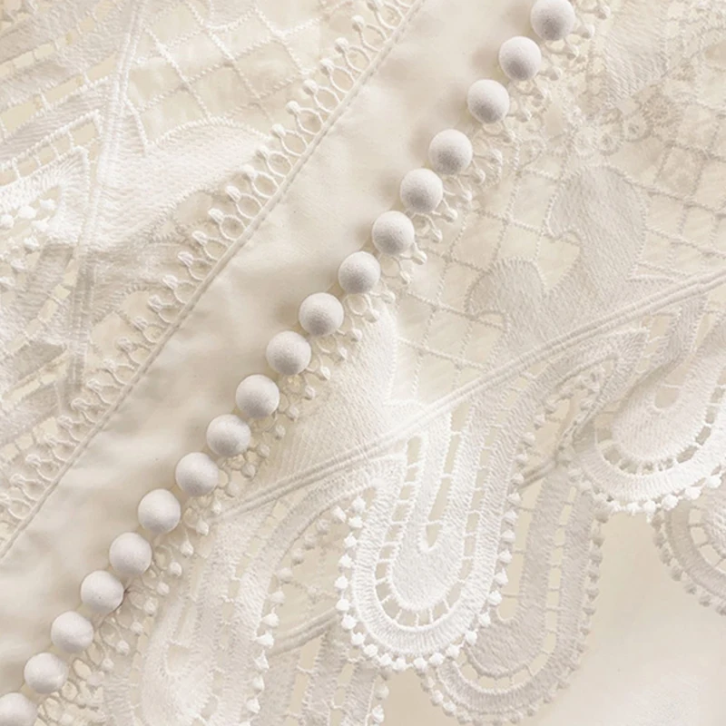 

SISPELL Patchwork Lace Blouse Shirt For Femlae Stand Collar Long Sleeve Loose Womnen's Vintage Dress Fashion 2021 New