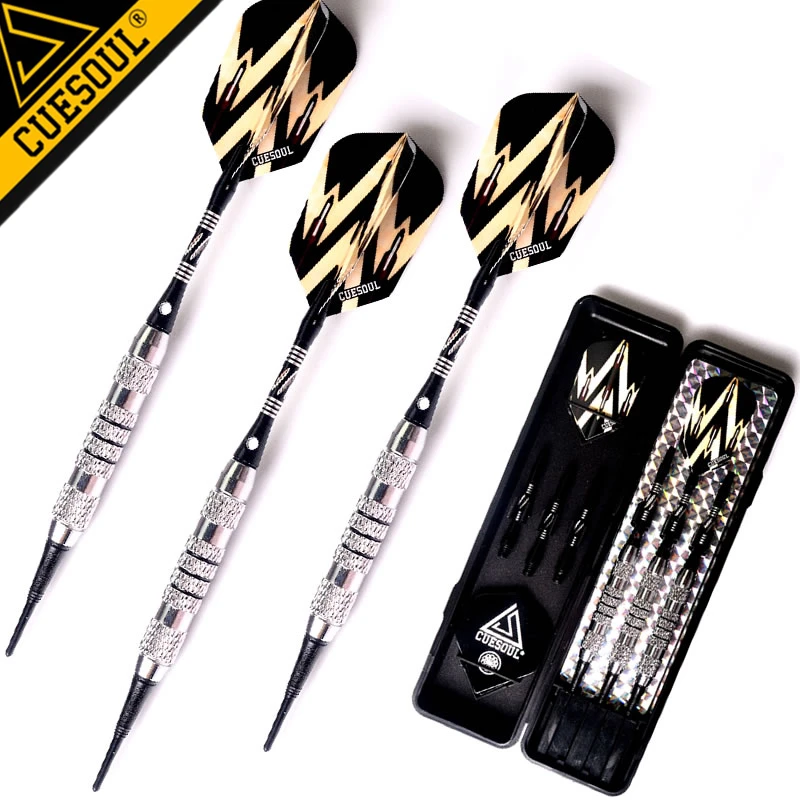 CUESOUL 3pcs/set Professional Darts Soft 16.5g 15cm Electronic Tip Dart With Copper Aluminum Shaft | Спорт и развлечения